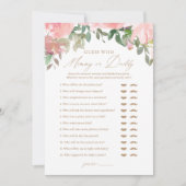 Invitation Devinez qui maman ou papa Baby shower de ballon je (Devant)