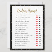 Invitation Devinez qui marié ou groom Gold Black Showame (Devant)