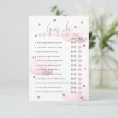 Invitation Devinez qui marié ou jeu de Fête des mariées rose (Debout devant)