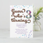 Invitation Devinez qui tourne 3 biscuits (Debout devant)