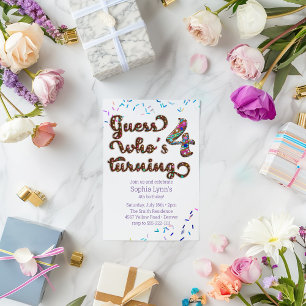 Invitation Devinez qui tourne 4 biscuits