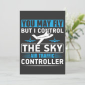Invitation Devis amusant du contrôleur de la circulation aéri (Debout devant)