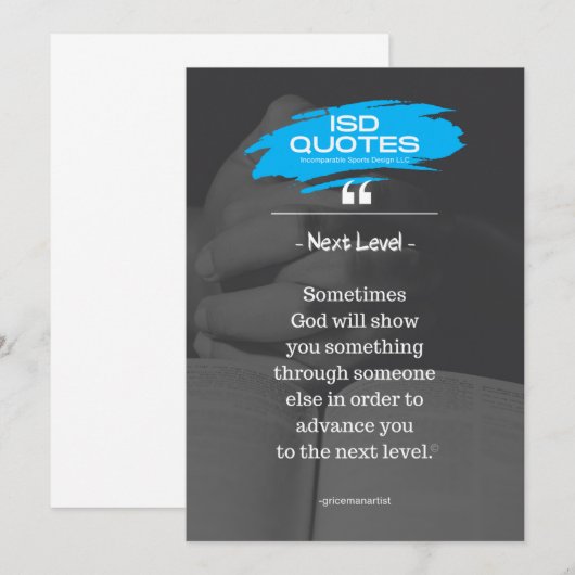 Invitation Devis ISD Niveau suivant (Devant / Derrière)