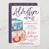 Invitation Devise de la partie de retraite - Aventure (Devant / Derrière)