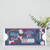 Invitation Dévoilement du sexe du bébé - Baseballs ou Bows In (Debout devant)