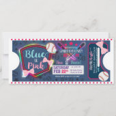 Invitation Dévoilement du sexe du bébé - Baseballs ou Bows In (Devant)