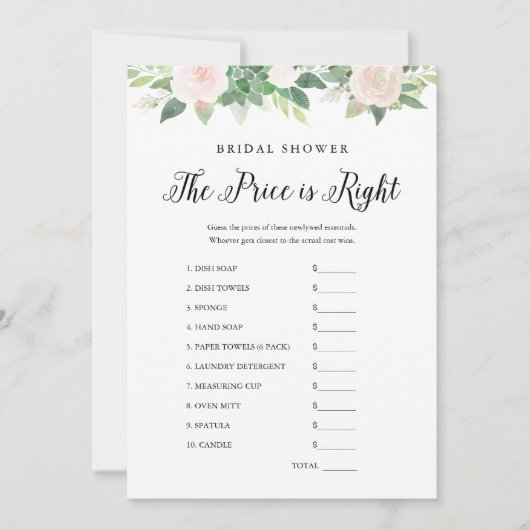 Invitation DEVON Devine le jeu de Fête des mariées des prix (Devant)