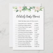 Invitation DEVON Floral Celebrity Baby Name Baby shower Jeu (Devant)