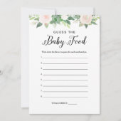 Invitation DEVON Green Guess the Baby Food Game Card (Devant)