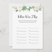 Invitation DEVON Où Étaient-Ils Fête des mariées Game Card (Devant)