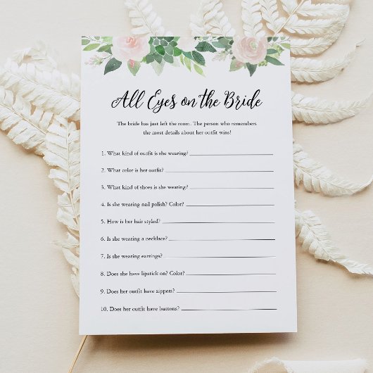 Invitation DEVON Tous Les Yeux Sur Le Jeu De Fête des mariées