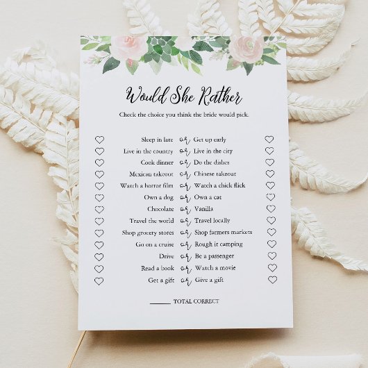 Invitation DEVON Voudrait-Elle Plutôt Fête des mariées Game C