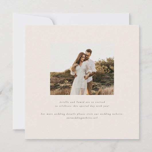 Invitation Devonport Monogram Moderne Aquarelle Palm Mariage (Dos)