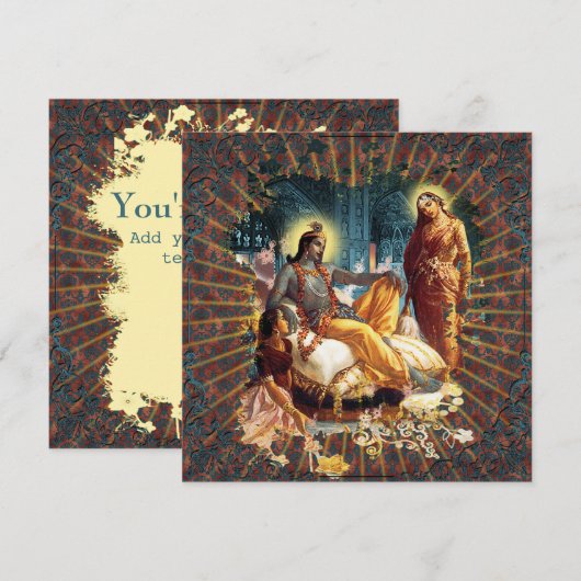 Invitation Dévotion - carte, invitation, saluant (Devant / Derrière)