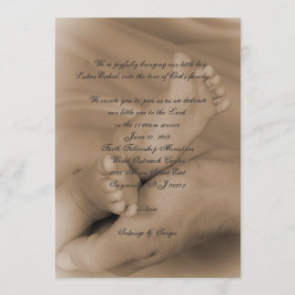 Invitation dévouement de bébé