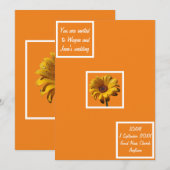 Invitation Dew Drops Daisy Mariage (Devant / Derrière)