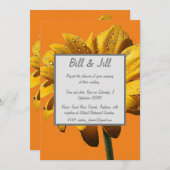 Invitation Dew Drops Daisy Mariage (Devant / Derrière)