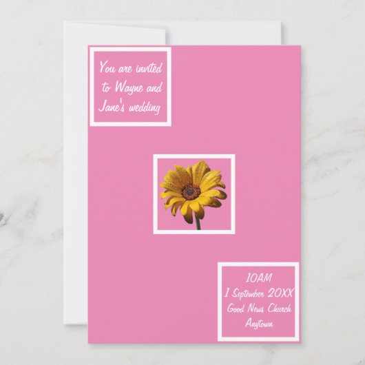 Invitation Dew Drops Daisy Mariage (Devant)