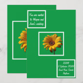 Invitation Dew Drops Daisy Mariage (Devant / Derrière)