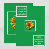 Invitation Dew Drops Daisy Mariage (Devant / Derrière)