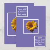 Invitation Dew Drops Daisy Mariage (Devant / Derrière)