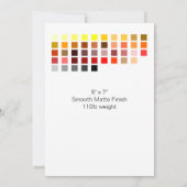 Invitation d'exemple de couleur 1 (Dos)