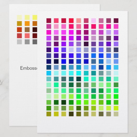 Invitation d'exemple de couleur 5 (Devant / Derrière)