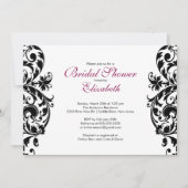 Invitation d'Fête de l'mariée à la mode des mariée (Devant)