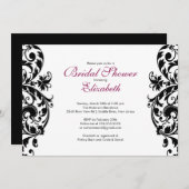 Invitation d'Fête de l'mariée à la mode des mariée (Devant / Derrière)