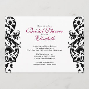 Invitation d'Fête de l'mariée à la mode des mariée