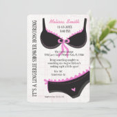 Invitation d'Fête de l'mariée de la lingerie moder (Debout devant)