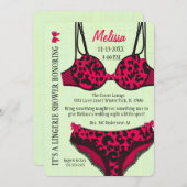 Invitation d'Fête de l'mariée de la lingerie moder (Devant / Derrière)