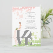 Invitation d'Fête de l'mariée de mariée d'amour br (Debout devant)