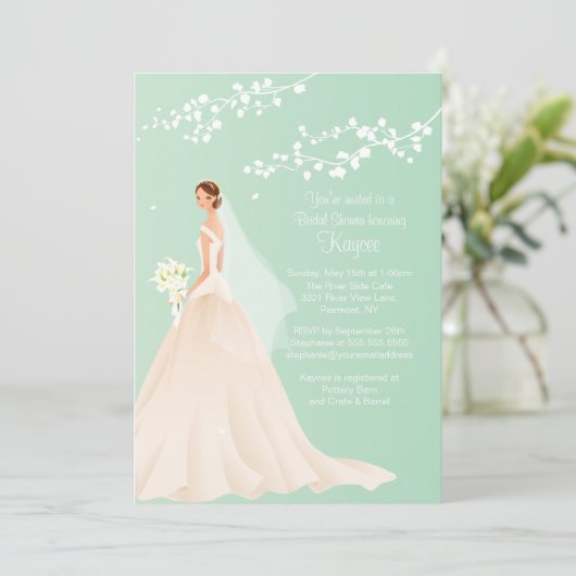 Invitation d'Fête de l'mariée de mariées branchée  (Debout devant)