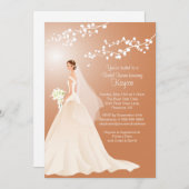 Invitation d'Fête de l'mariée des épouses à la mod (Devant / Derrière)