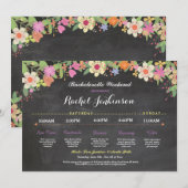 Invitation d'Fête de l'mariée itinérante Bachelore (Devant / Derrière)