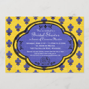 Invitation d'Fête de l'mariée provençale du sud de