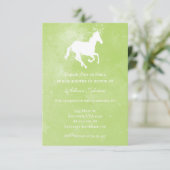 Invitation d'Fête des mariées Unicorn vert (Debout devant)