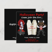 Invitation d'Halloween (Devant / Derrière)