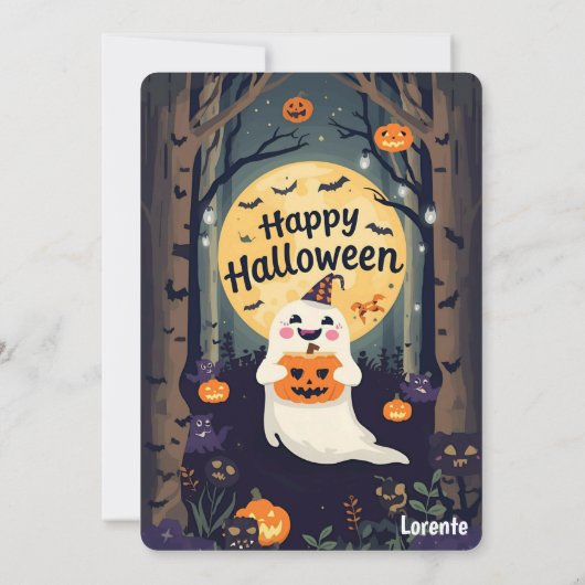 Invitation d'Halloween (Dos)