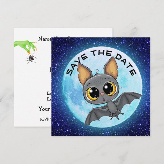 Invitation d'Halloween (Devant / Derrière)