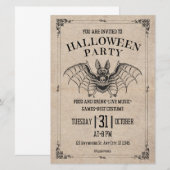 Invitation d'Halloween (Devant / Derrière)
