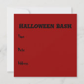Invitation d'Halloween (Dos)