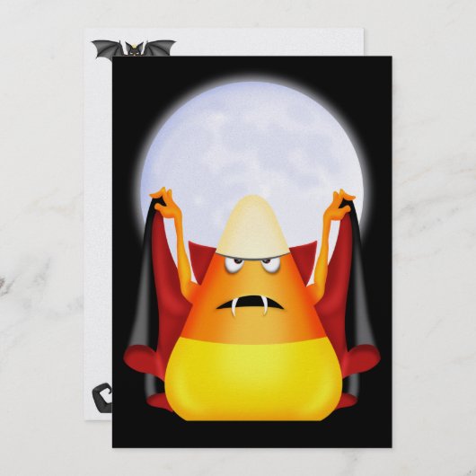 Invitation d'Halloween (Devant / Derrière)