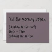 Invitation d'Halloween (Dos)