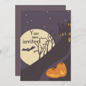Invitation d'Halloween (Devant / Derrière)