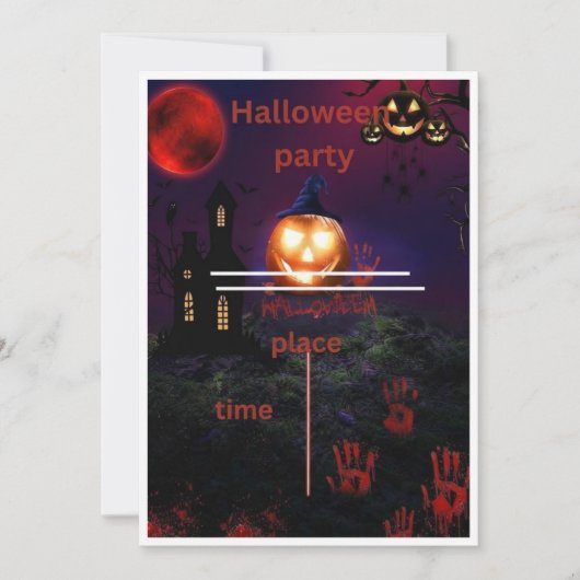 invitation d'Halloween (Devant)