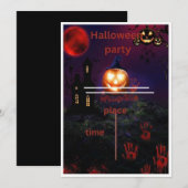 invitation d'Halloween (Devant / Derrière)
