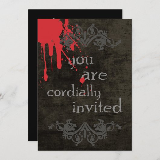 Invitation d'Halloween (Devant / Derrière)