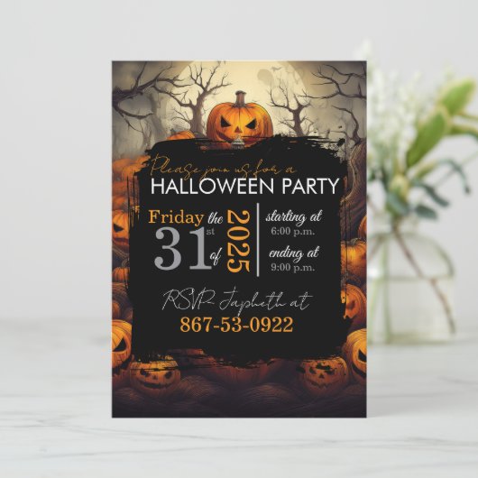 Invitation d'Halloween (Debout devant)